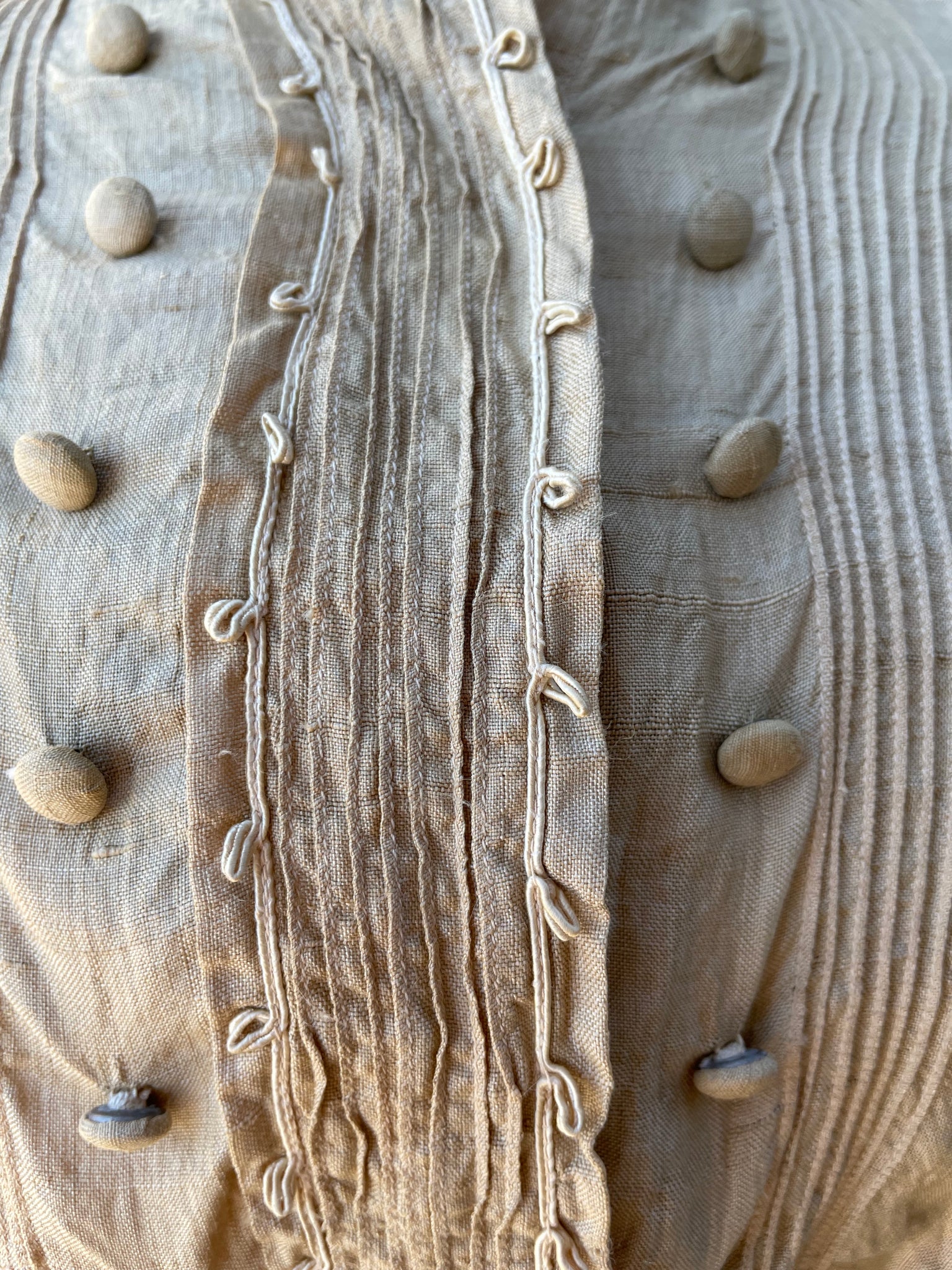 Edwardian Ecru Silk/Linen Bodice