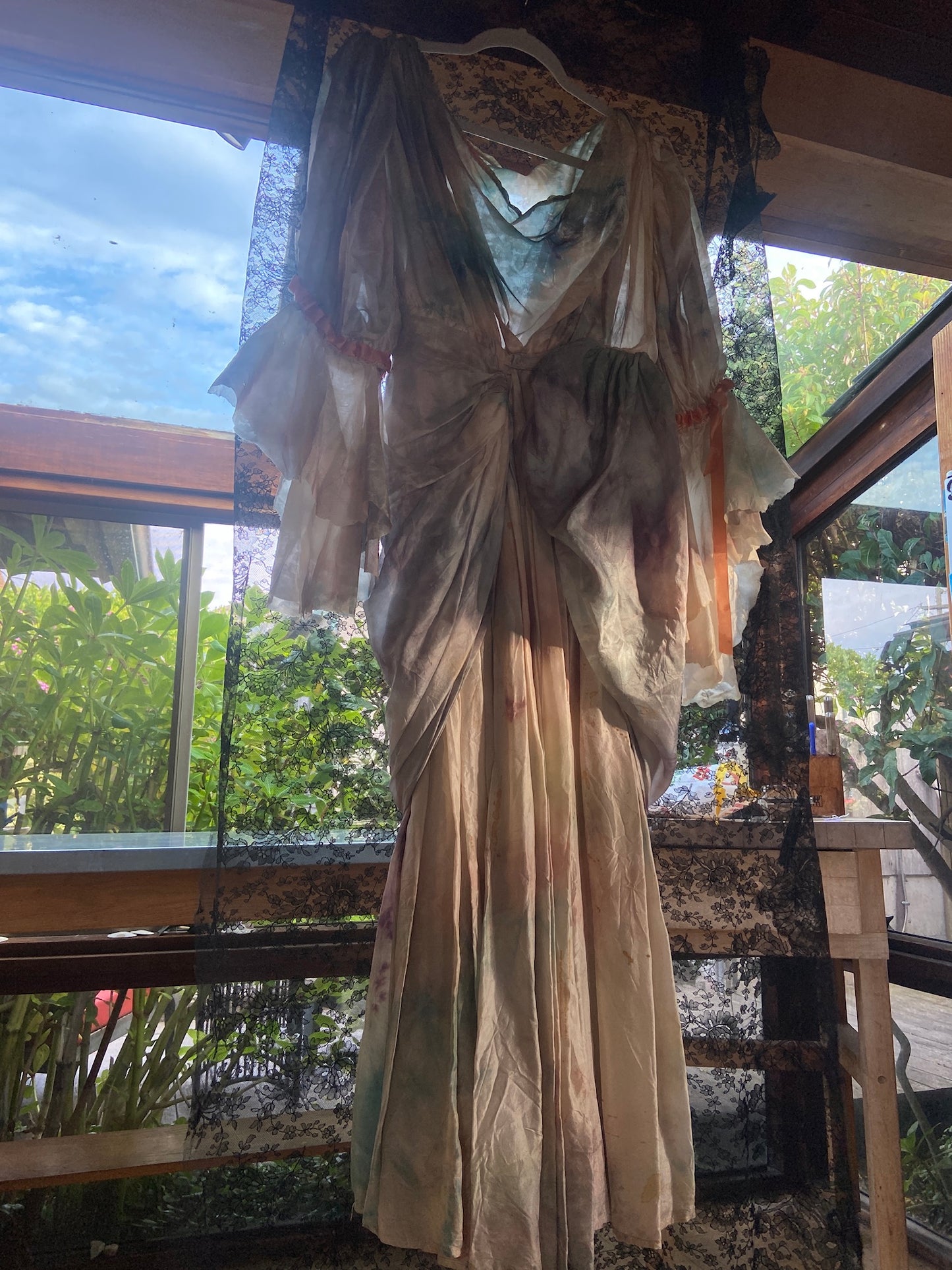 OOAK Hand Dyed Silk Baroque Style Dress