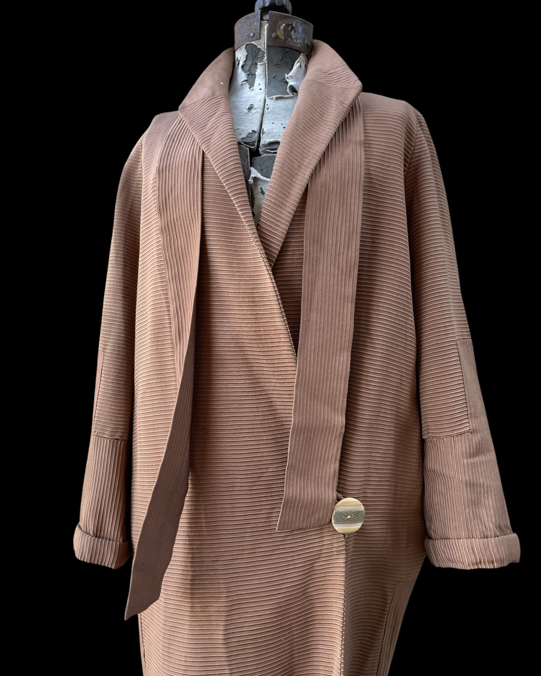1920s Textured Silk Rayon Coat