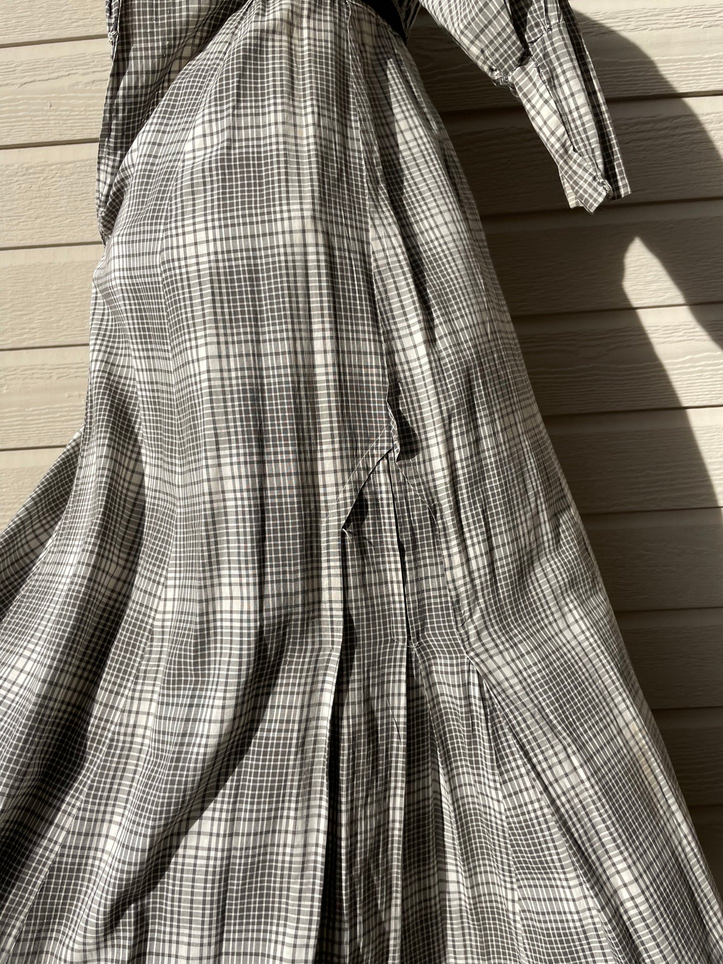 Early 1900s Windowpane Day Dress
