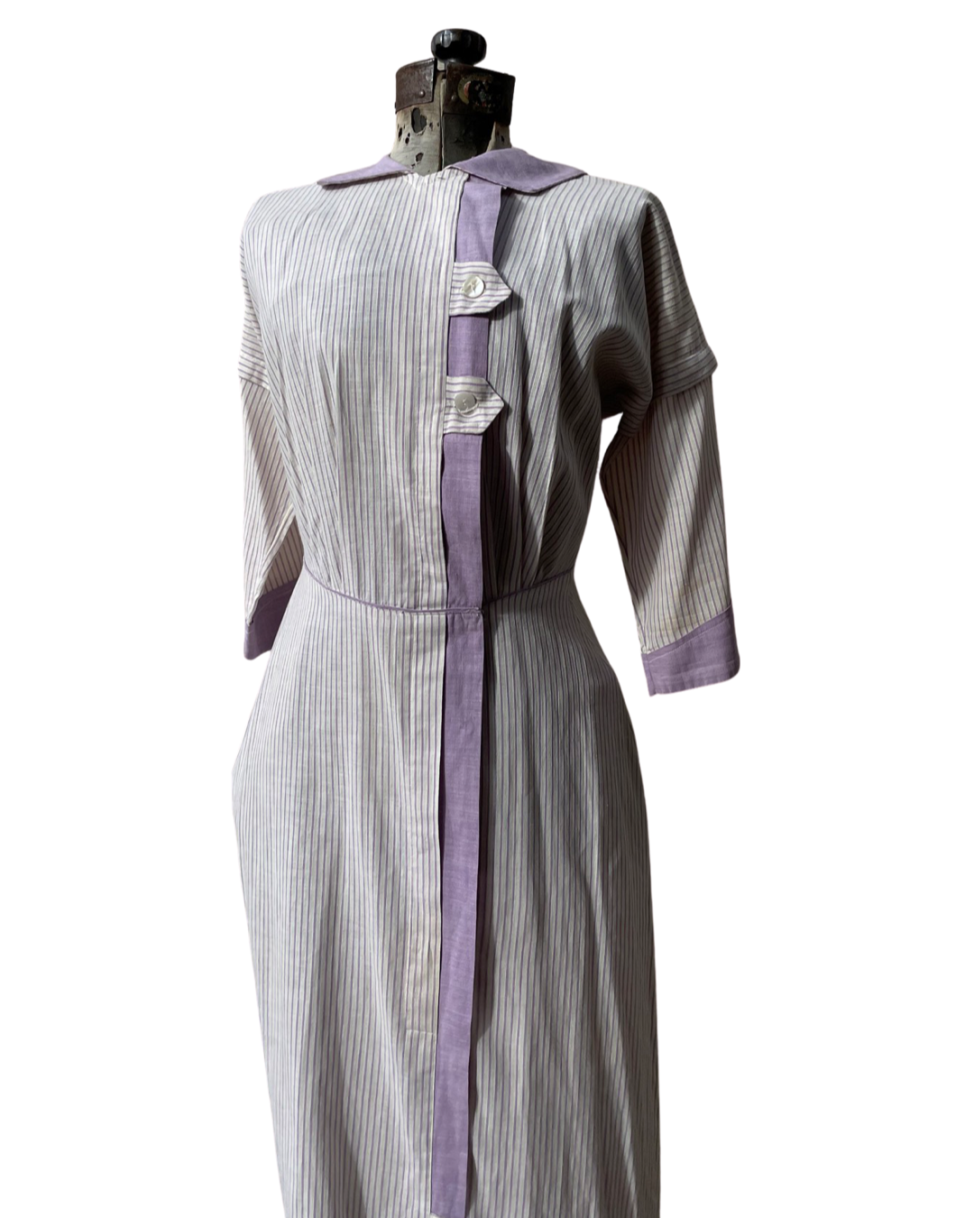 1910s Lavender Sailor Collar Day Dress