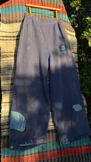 1930s Distressed/ Patched 1930s Side Button Trousers