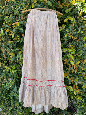 Antique Brown Calico Skirt