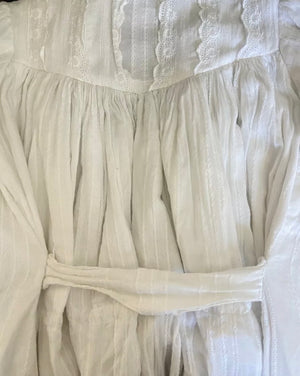 Reserved - Antique Victorian Cotton Wrapper Dress