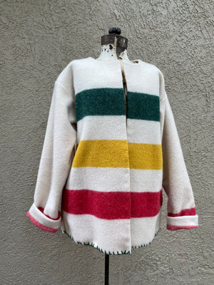 Handmade OOAK Hudson Bay Blanket Coat