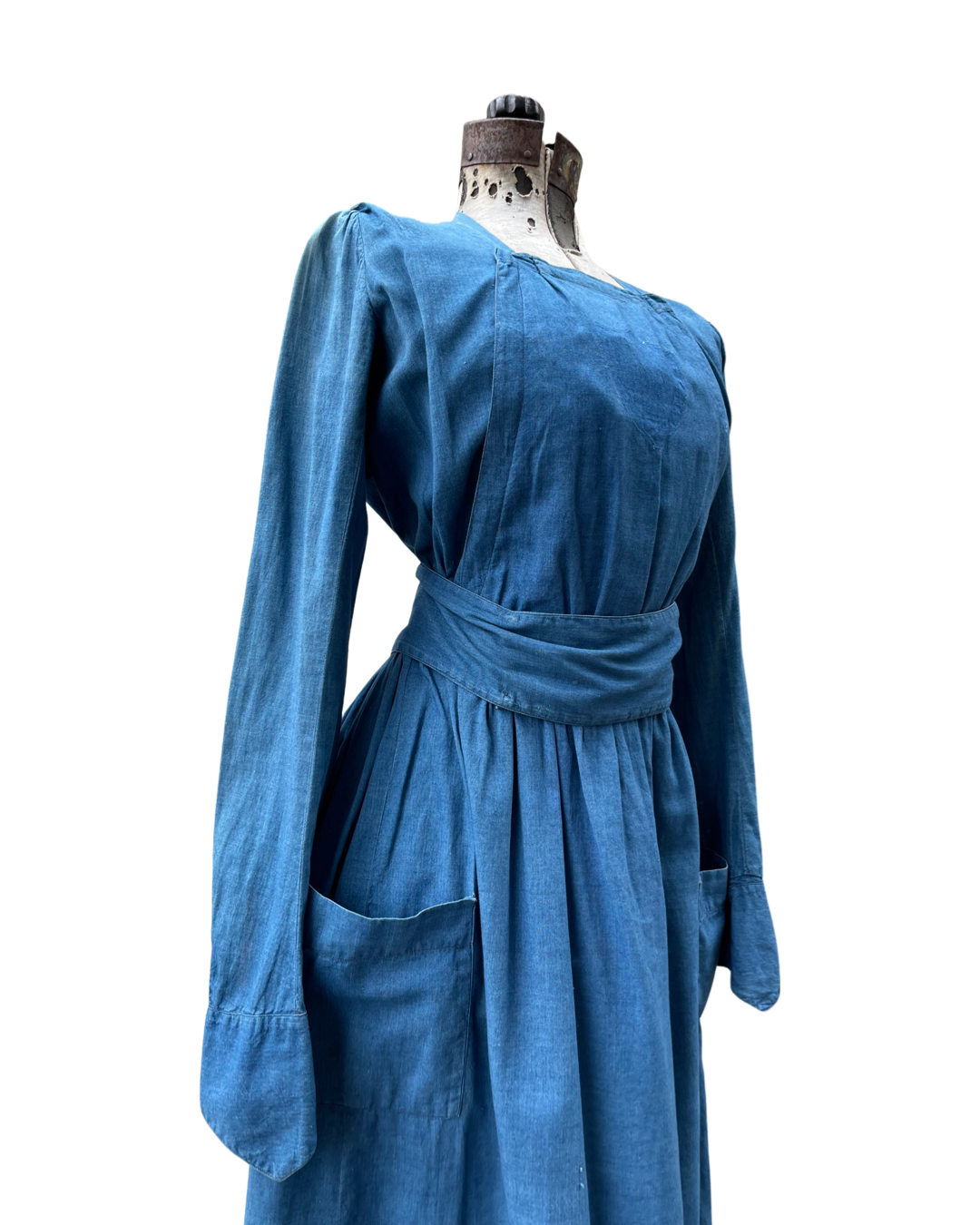 WWI Era Indigo Selvedge Workwear Dress