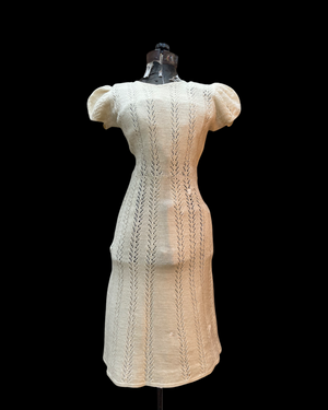 1930s Knit Puff Sleee Dress