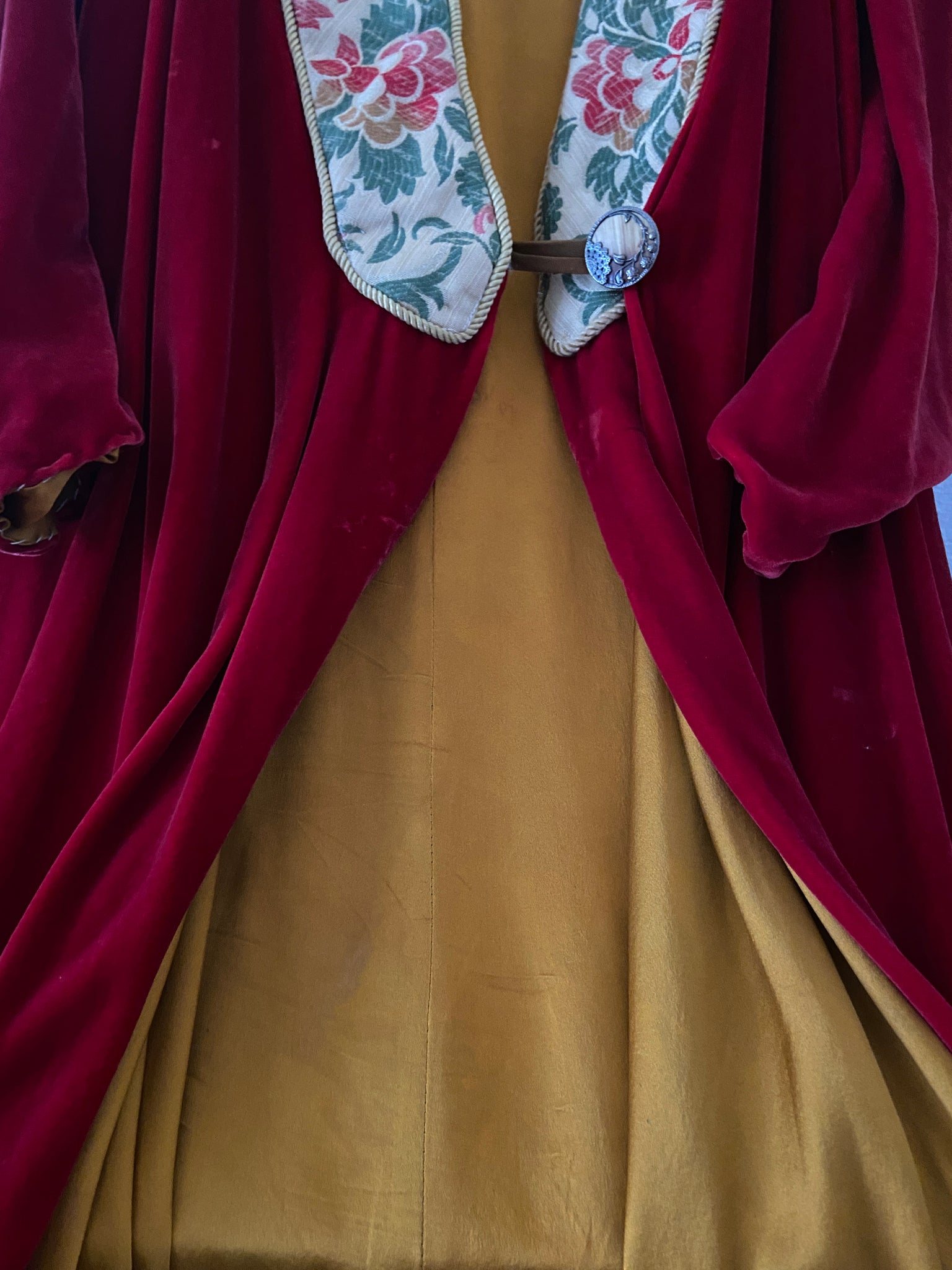 1920s Velvet & Tapestry Cocoon Opera Coat