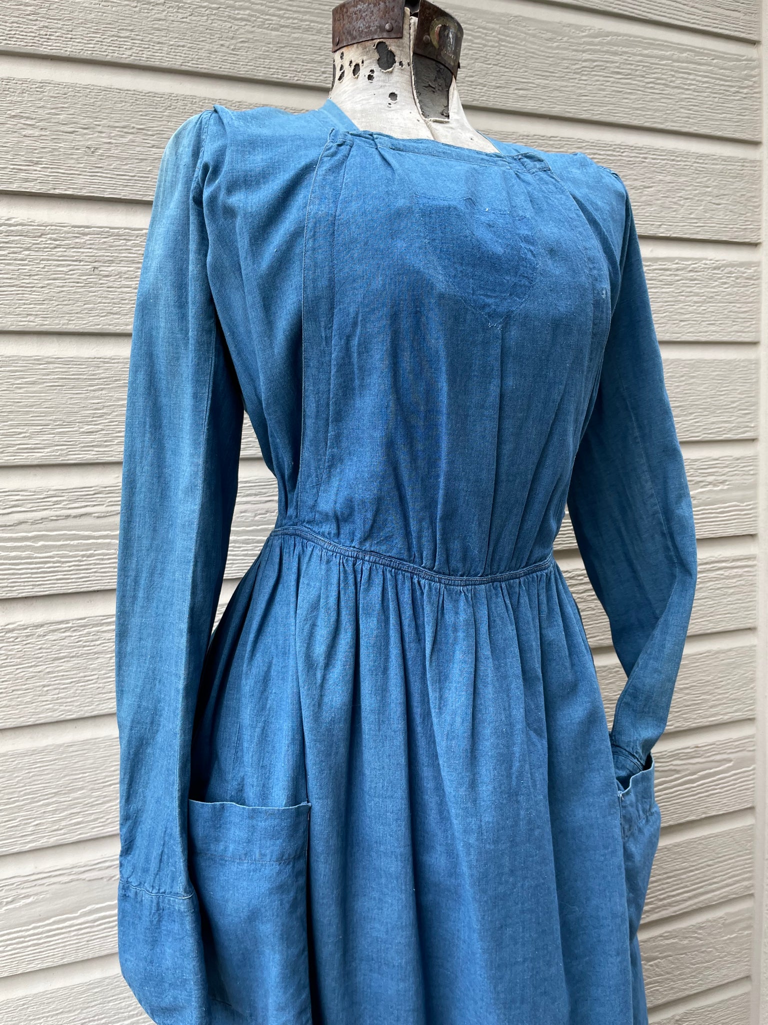 WWI Era Indigo Selvedge Workwear Dress