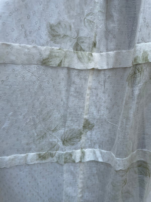 Antique Edwaridan Watercolor Floral Fine Cotton Skirt