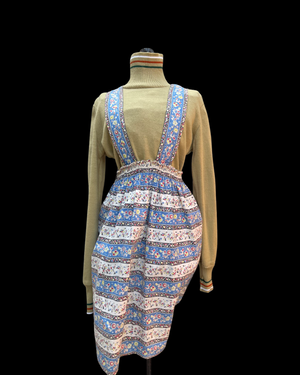 1930s Novelty Print Feedsack Suspender Skirt