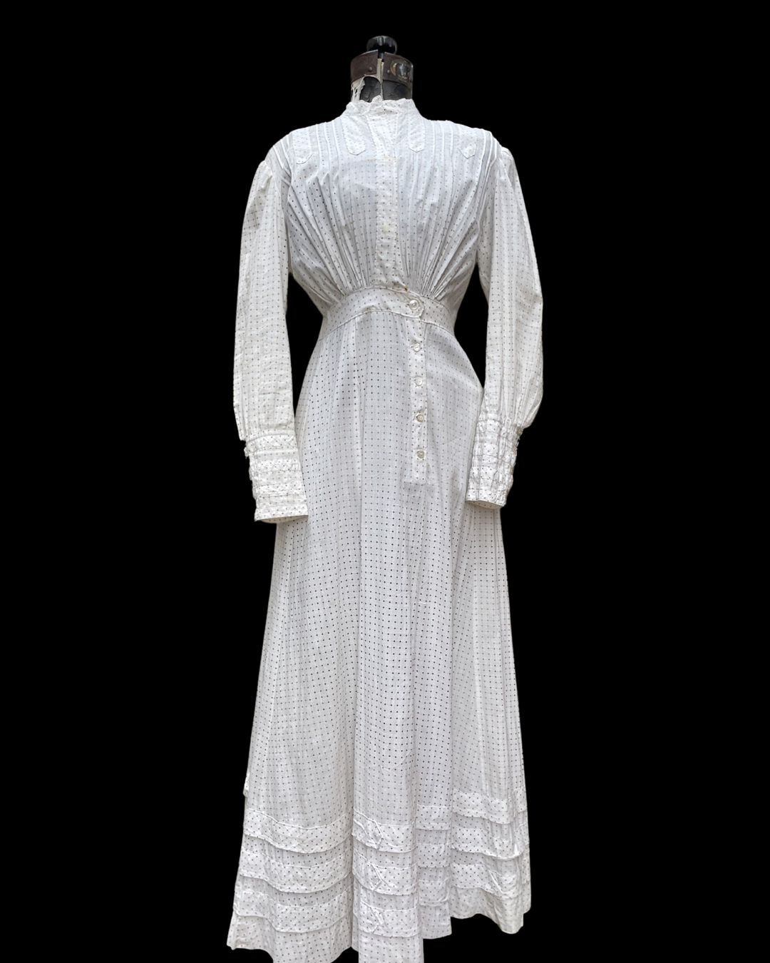 Edwardian Polka Dot Cotton Day Dress