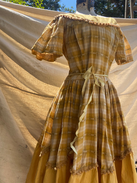 1950s H Bar C Plaid Western Dress
