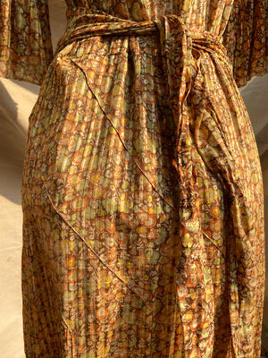 Late 1920s Autumnal Voile Day Dress