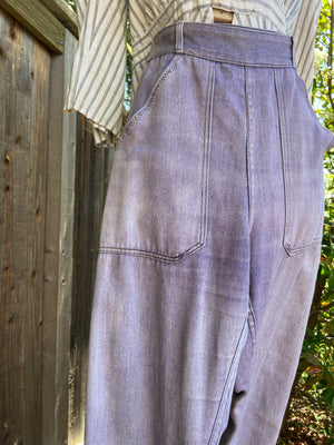 70s Vintage French Workwear Indigo Blue Moleskin Work Pants Trousers  Pantalon 48 | eBay