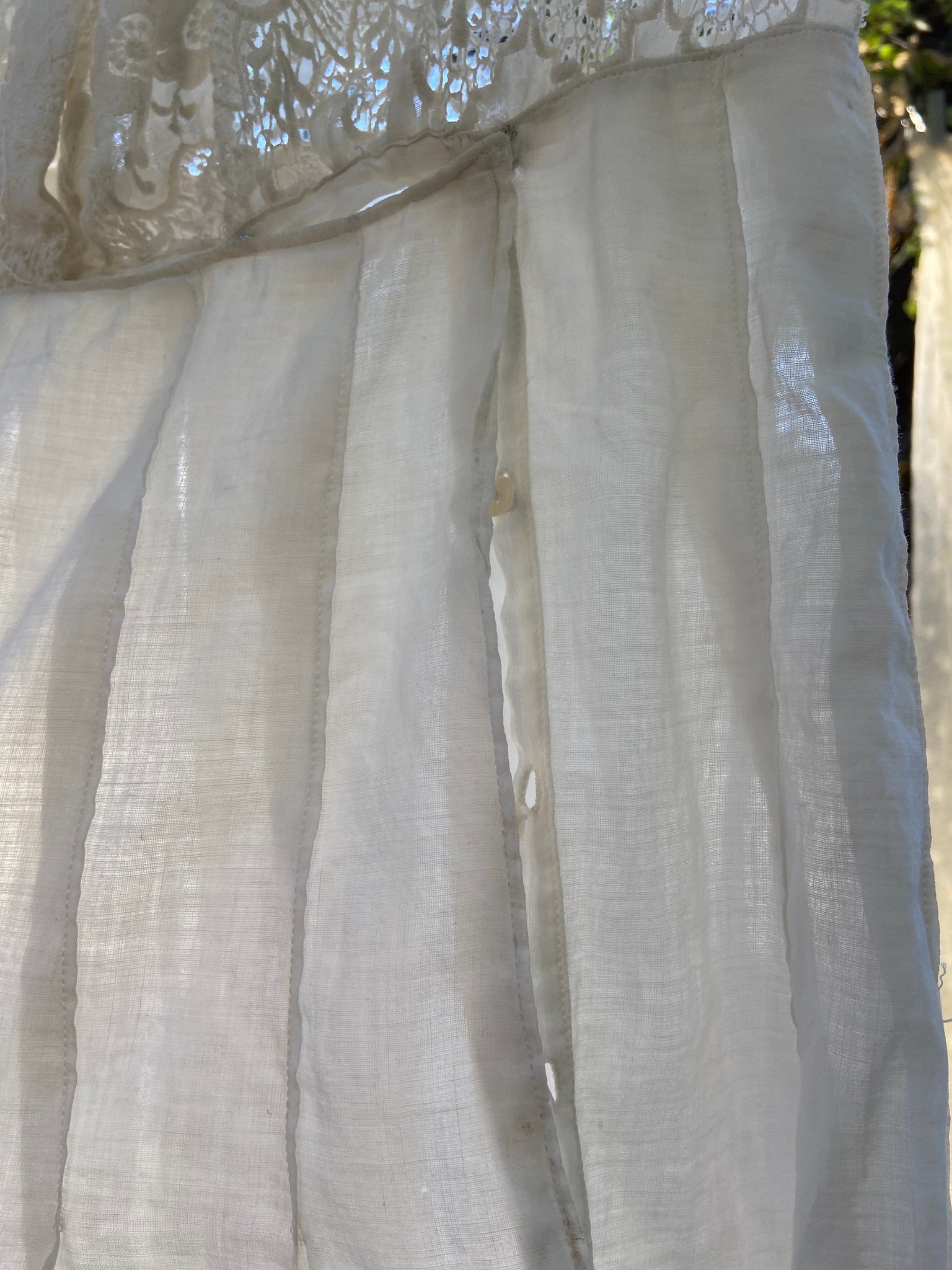 Edwardian White Work Cotton Lawn Dress