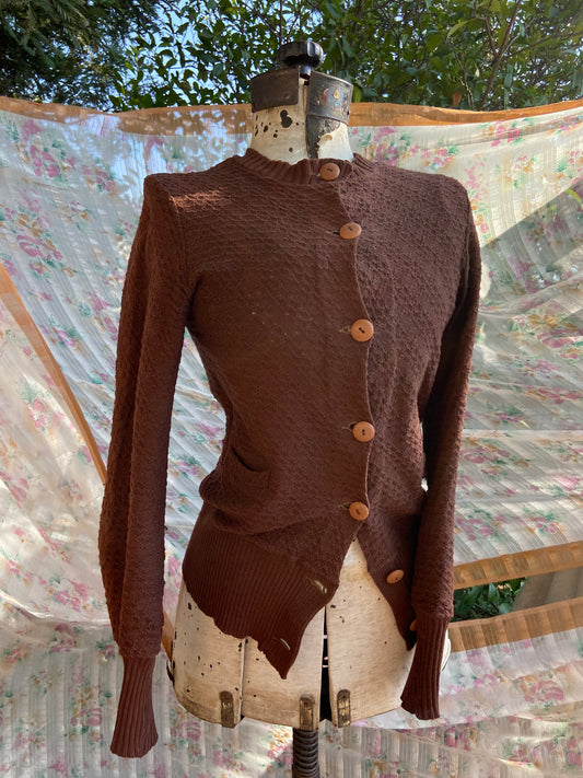 1930s Textured Knit Cardigan