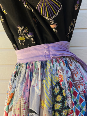 Handmade 1940s Feedsack/Cotton Quilt Top Skirt