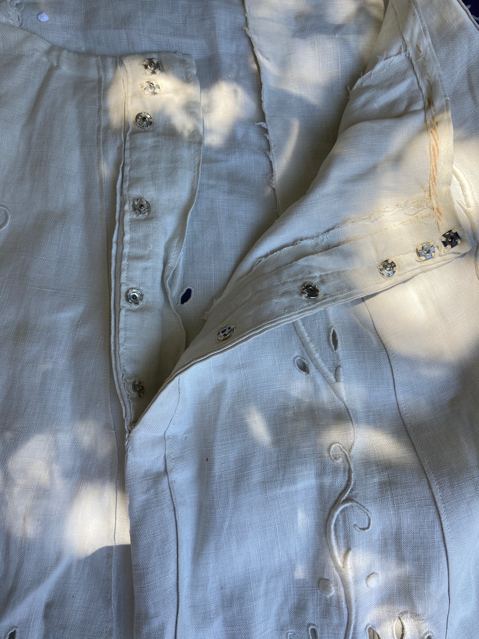 Edwardian Cutwork Linen Walking Suit Ensemble