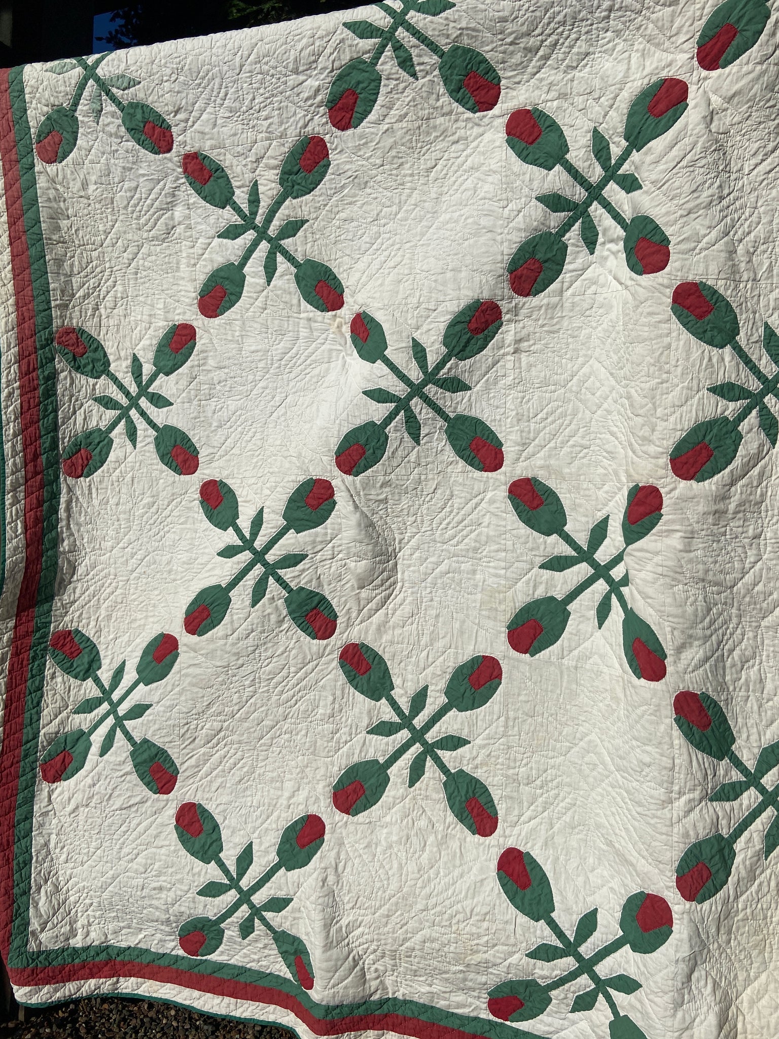 Antique Mid- Late 1800s Applique Quilt