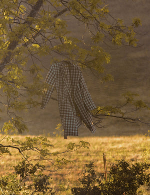 Homespun Gingham Duster Jacket