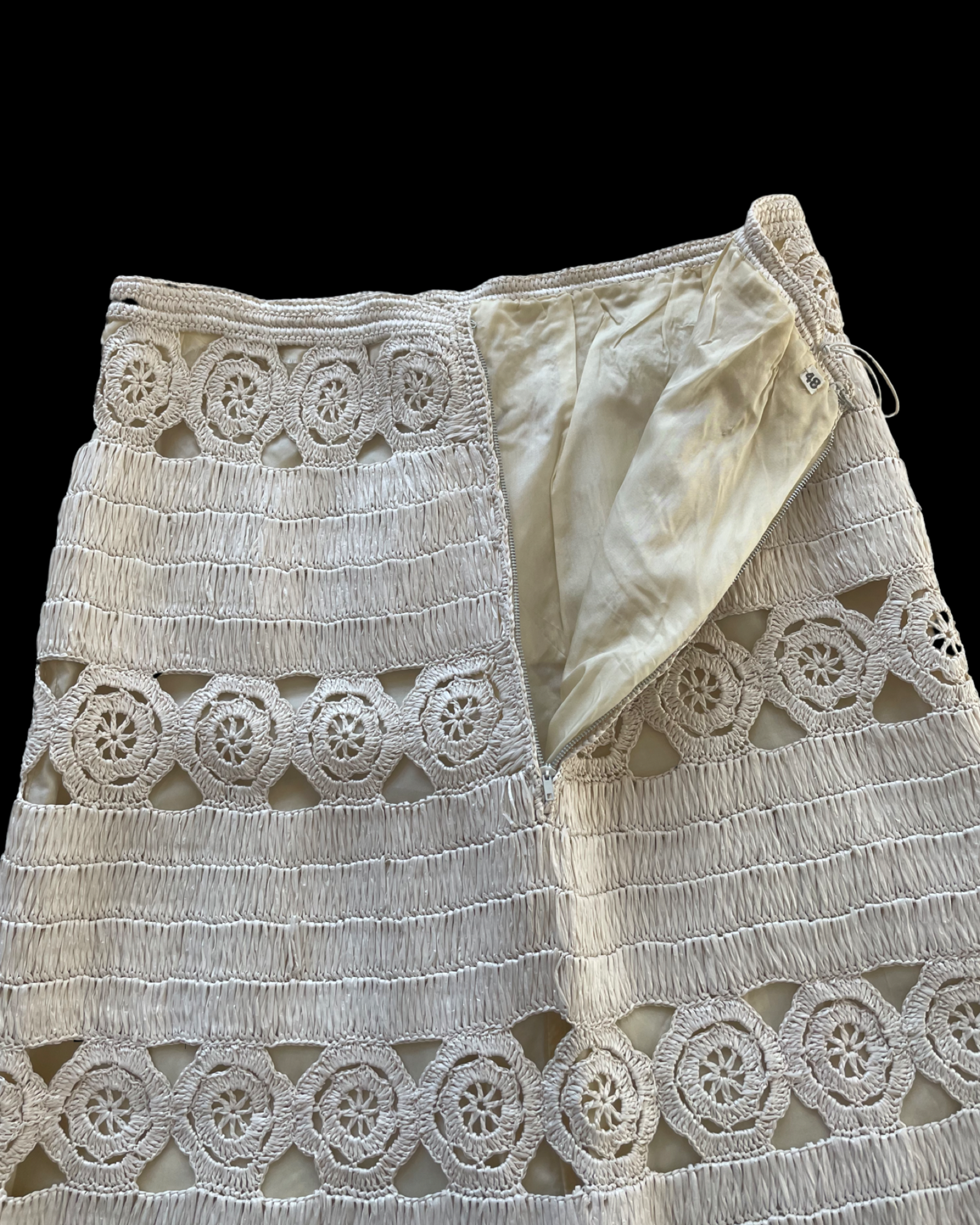 1940s Raffia Maxi Skirt