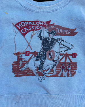 1950s Hopalong Cassidy & Topper Cropped Sweatshirt