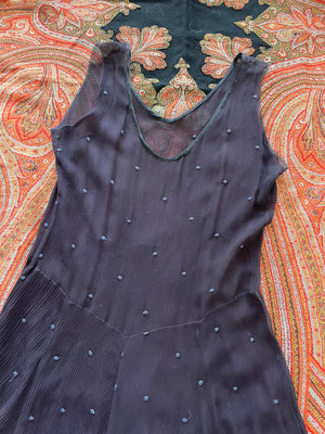 Antique 1920s Swiss Dot Chiffon Dress