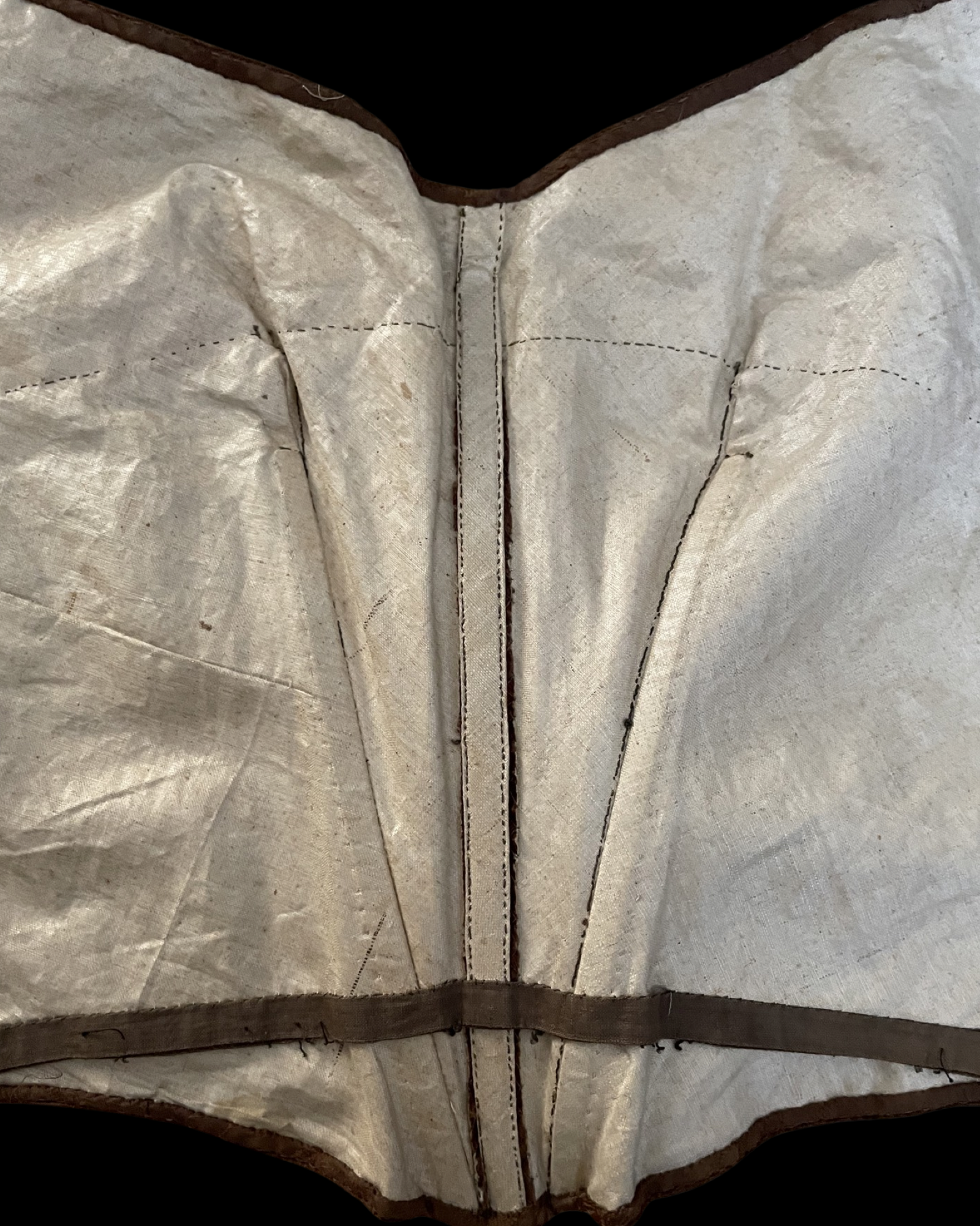 1840s Oak Leaf Silk Bodice