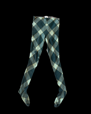 1930s Argyle Wool Fall Front Costume Pants