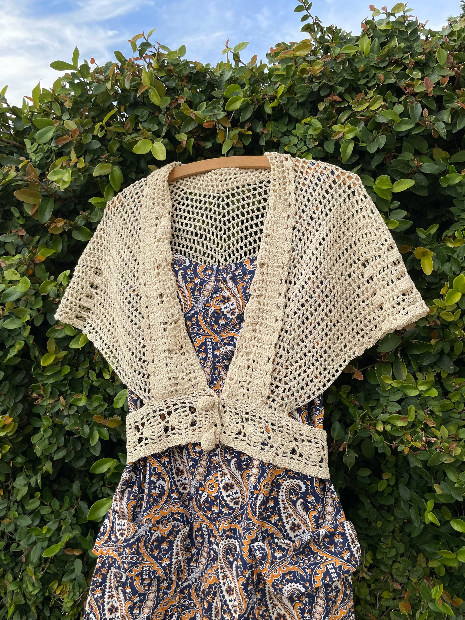 1930s Knit Crochet Cardigan/ Vest