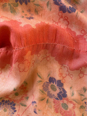 Rare 1920s Faded Pink Pongee Silk Beach Pajamas