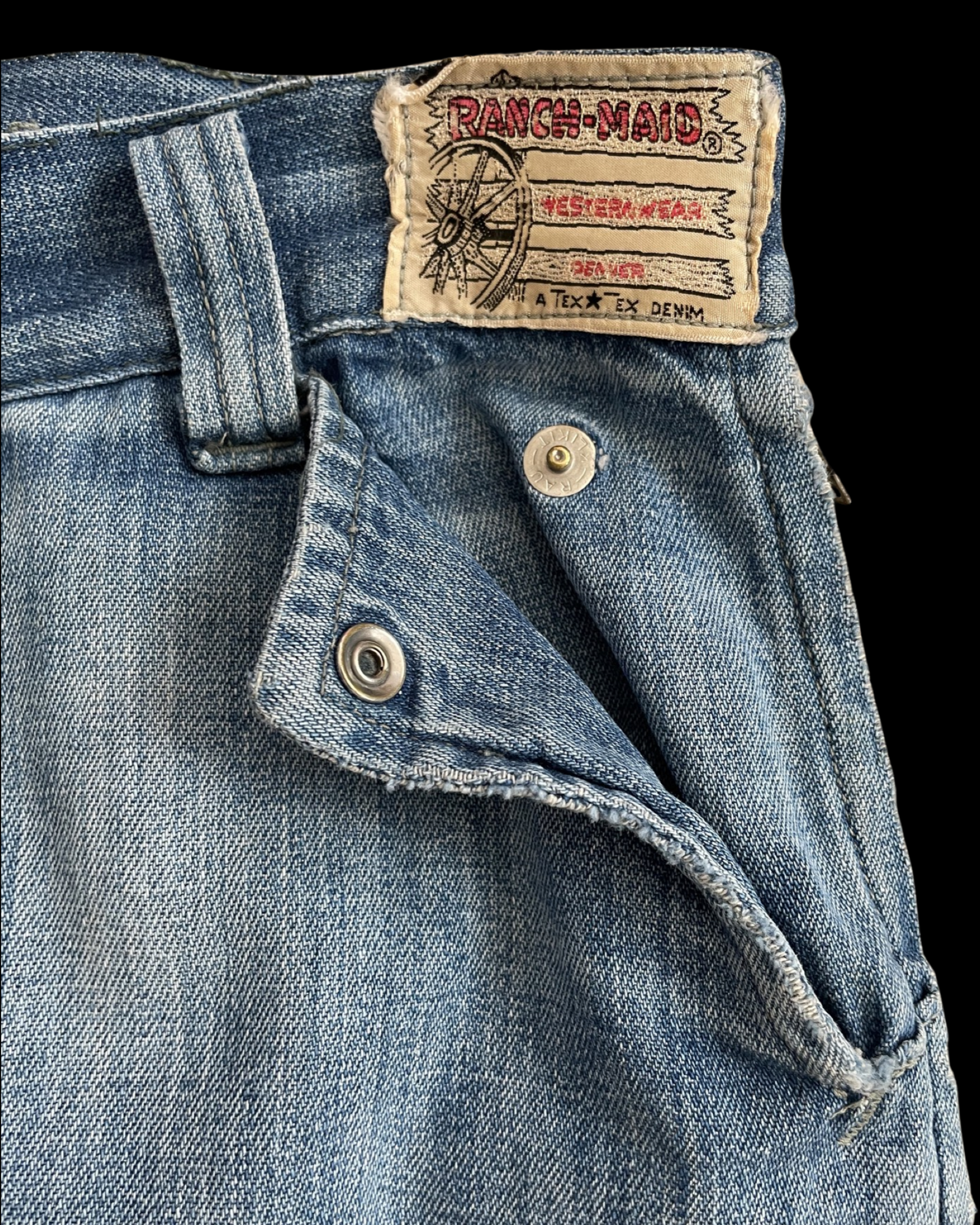 1950s Ranch Maid Side Zip Western Jeans