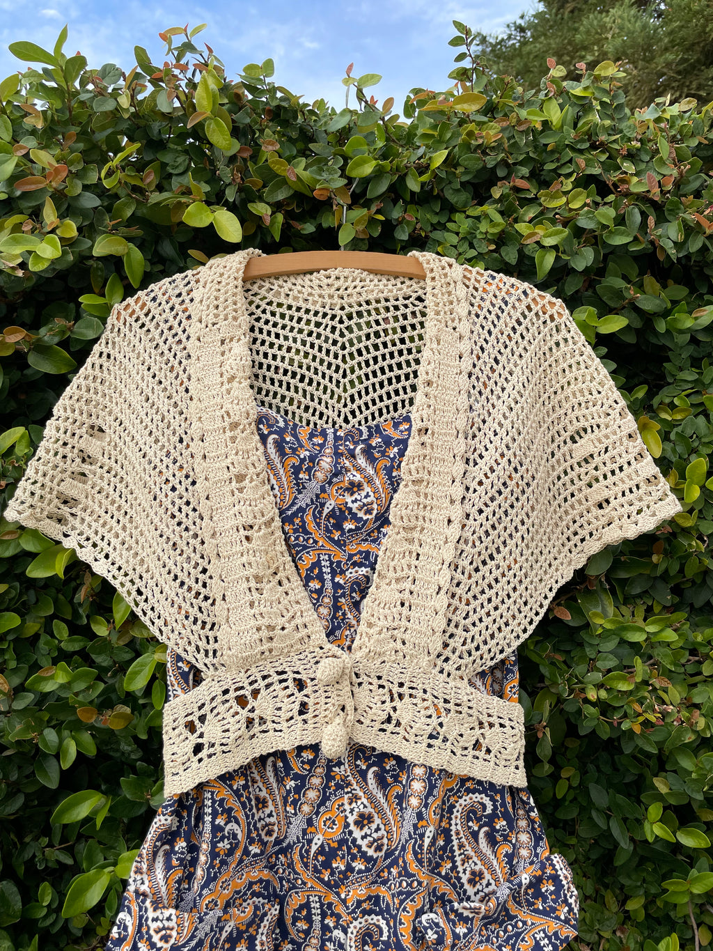 1930s Knit Crochet Cardigan/ Vest