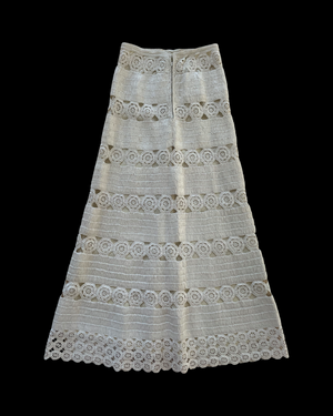 1940s Raffia Maxi Skirt