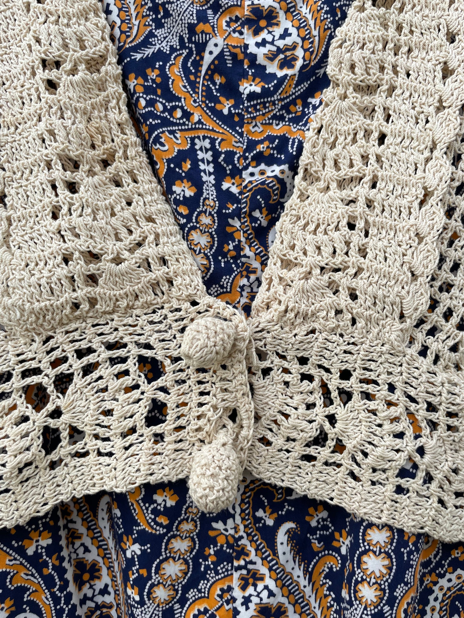1930s Knit Crochet Cardigan/ Vest