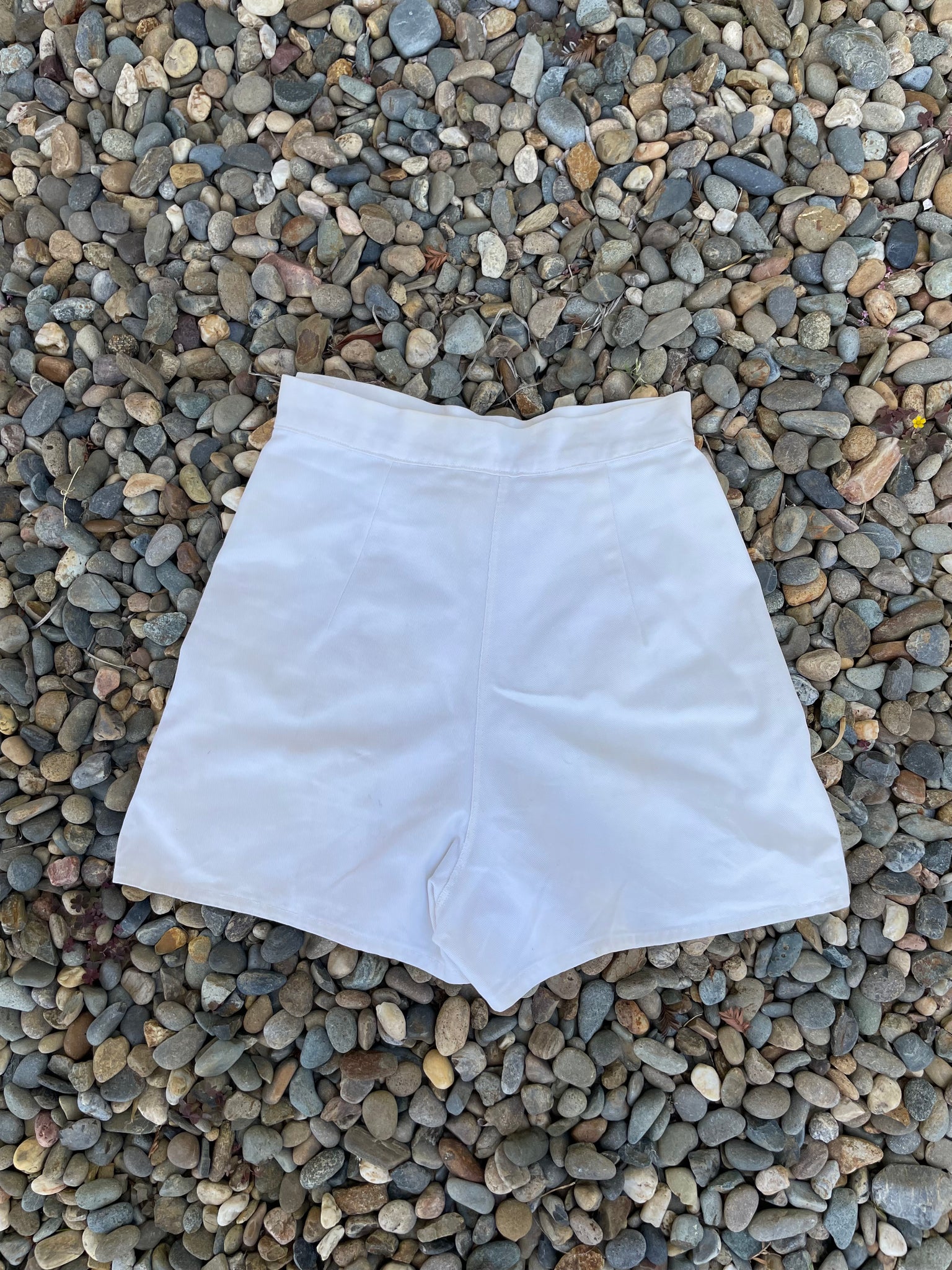 1940s Side Button Cotton Twill Shorts