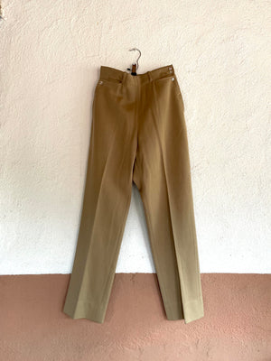 Western 1940s Wool-Gabardine Side Button Pants