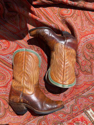 1940s Two Tone PeeWee Cowboy Boots