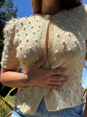 Hand Knit Popcorn Sweater