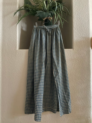 Primitive Late 19th C Gingham Homepsun Apron