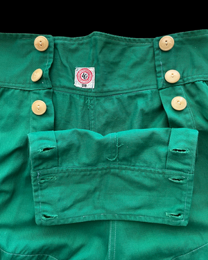1940s Kelly Green Fall Front Sportswear Shorts