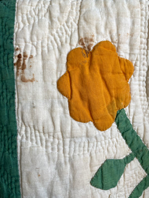 19th Century Roses & Buds Applique Quilt