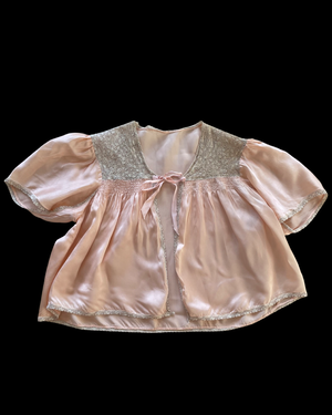 1930s Rayon Petal Sleeve Bed Jacket