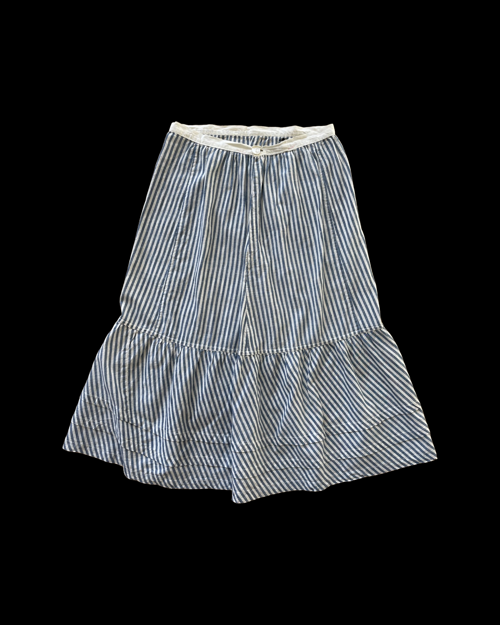 Antique Ticking Stripe Workwear Skirt