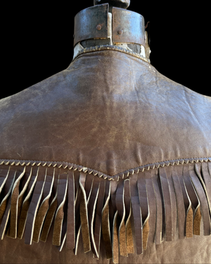 1940s Hair-On-Cowhide Fringe Leather Western Vest