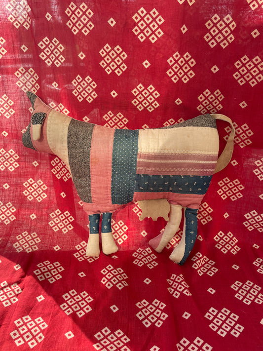 1920s/30s Quilt Top Stuffed Toy Animal/ Pillow