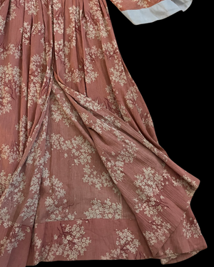 Edwardian Cherry Blossoms Gauze Negligee Dress