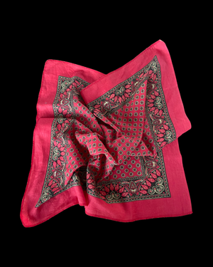 Antique Paisley Turkey Red Selvedge Bandana