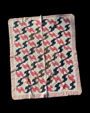 Late 19th Century Drunkards Path Calico Quilt